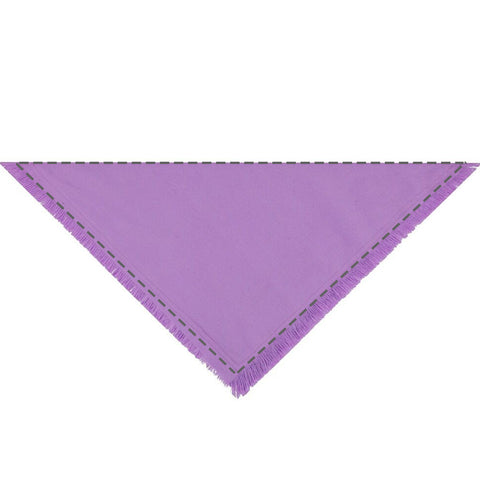 Moreloveu solid color dog bandana in purple, flat display with customizable area for personalization