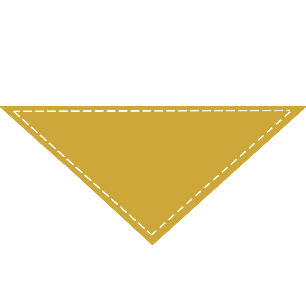 Moreloveu custom solid color yellow dog bandana with marked customizable print area on white background