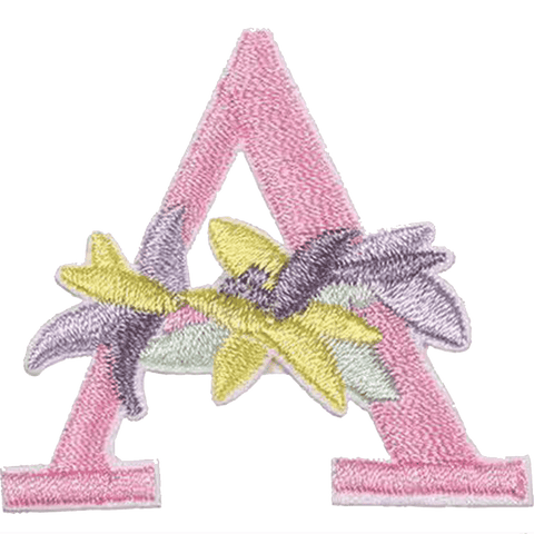 Floral Alphabet Embroidery Patches A–Z – Iron-On Sew-On Letter Appliques for Clothes, Bags & Crafts by Moreloveu