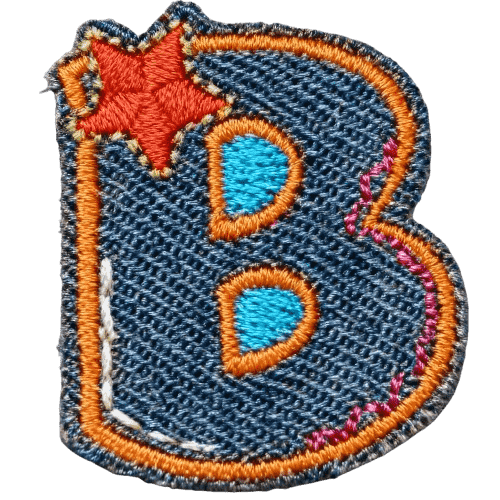 Denim Alphabet Embroidery Patches A–Z – Iron-On Sew-On Letter Appliques for DIY Jackets, Jeans & Bags by Moreloveu
