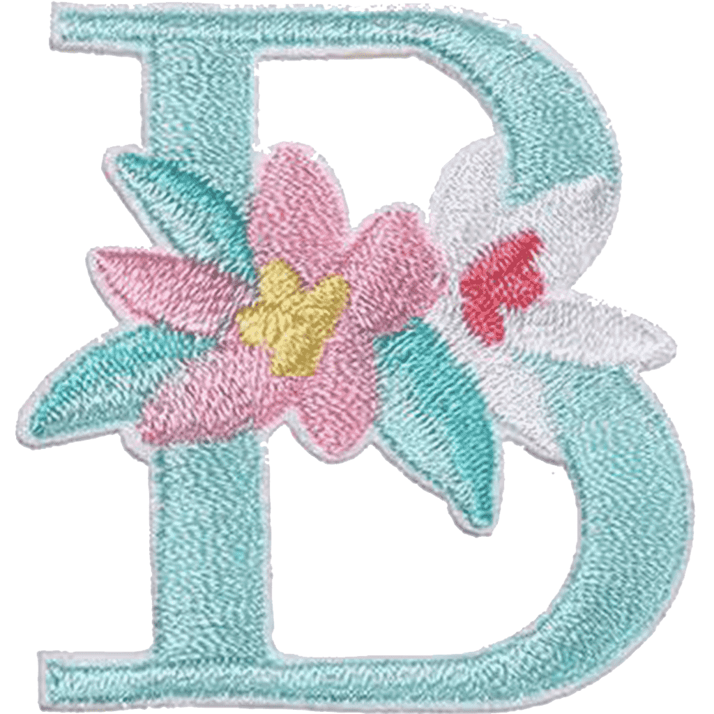 Floral Alphabet Embroidery Patches A–Z – Iron-On Sew-On Letter Appliques for Clothes, Bags & Crafts by Moreloveu