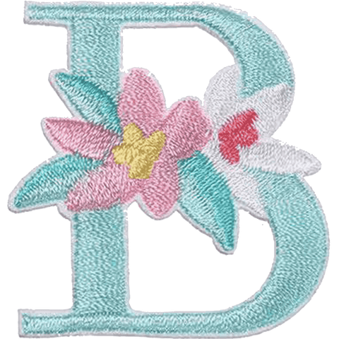 Floral Alphabet Embroidery Patches A–Z – Iron-On Sew-On Letter Appliques for Clothes, Bags & Crafts by Moreloveu