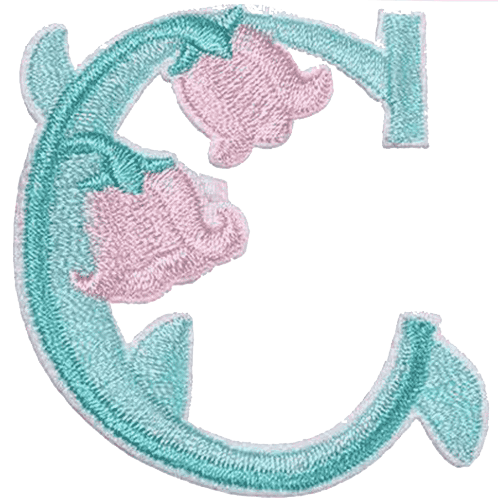 Floral Alphabet Embroidery Patches A–Z – Iron-On Sew-On Letter Appliques for Clothes, Bags & Crafts by Moreloveu