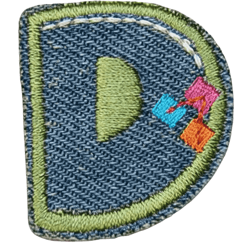 Denim Alphabet Embroidery Patches A–Z – Iron-On Sew-On Letter Appliques for DIY Jackets, Jeans & Bags by Moreloveu