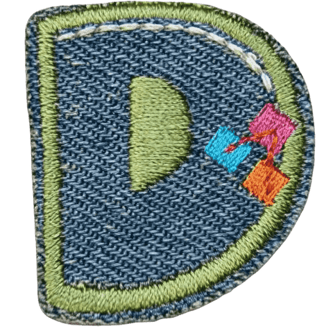 Denim Alphabet Embroidery Patches A–Z – Iron-On Sew-On Letter Appliques for DIY Jackets, Jeans & Bags by Moreloveu