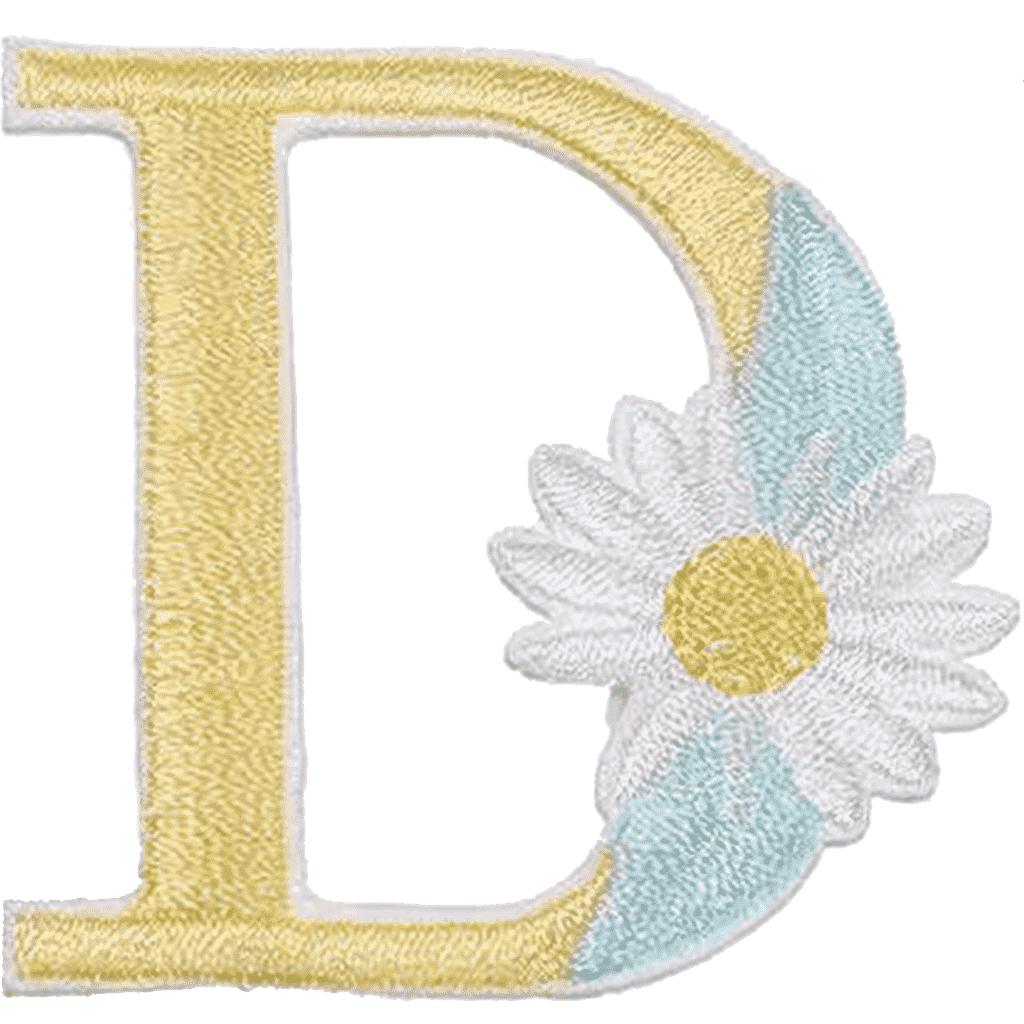 Floral Alphabet Embroidery Patches A–Z – Iron-On Sew-On Letter Appliques for Clothes, Bags & Crafts by Moreloveu