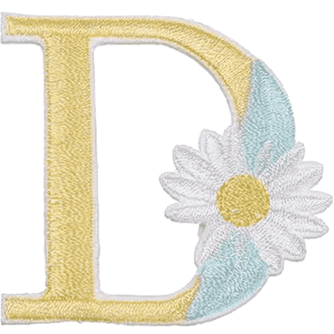 Floral Alphabet Embroidery Patches A–Z – Iron-On Sew-On Letter Appliques for Clothes, Bags & Crafts by Moreloveu