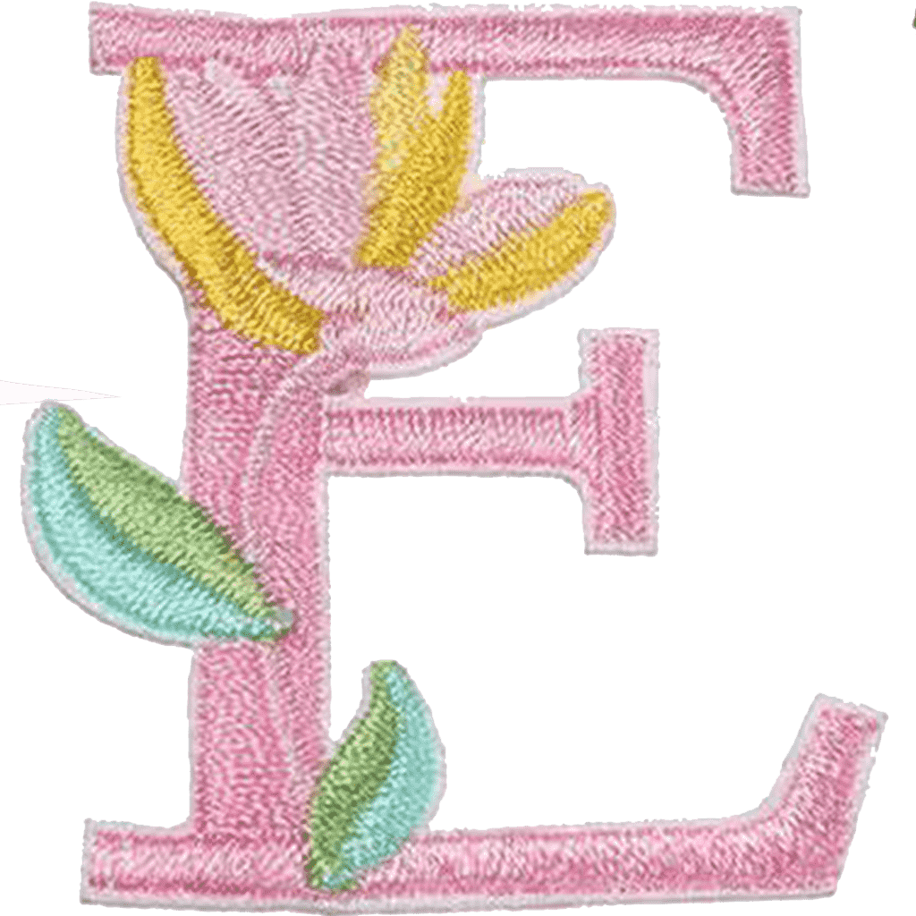 Floral Alphabet Embroidery Patches A–Z – Iron-On Sew-On Letter Appliques for Clothes, Bags & Crafts by Moreloveu