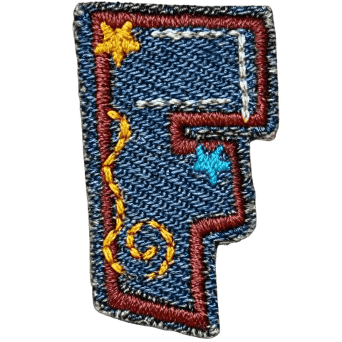 Denim Alphabet Embroidery Patches A–Z – Iron-On Sew-On Letter Appliques for DIY Jackets, Jeans & Bags by Moreloveu