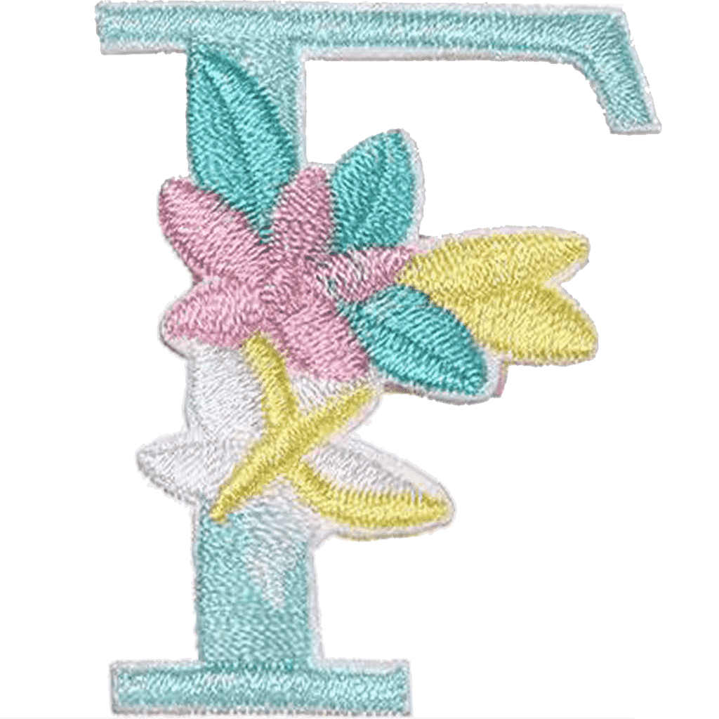 Floral Alphabet Embroidery Patches A–Z – Iron-On Sew-On Letter Appliques for Clothes, Bags & Crafts by Moreloveu
