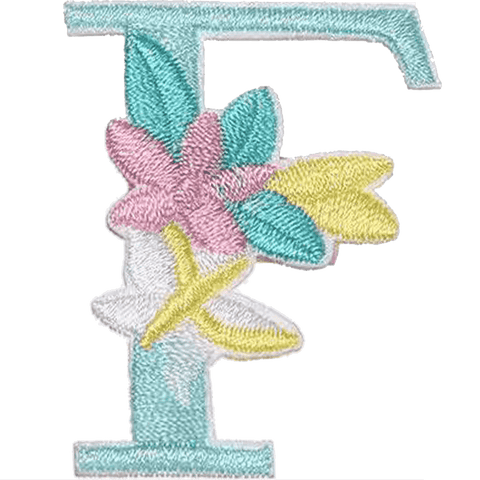 Floral Alphabet Embroidery Patches A–Z – Iron-On Sew-On Letter Appliques for Clothes, Bags & Crafts by Moreloveu