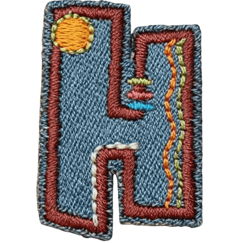 Denim Alphabet Embroidery Patches A–Z – Iron-On Sew-On Letter Appliques for DIY Jackets, Jeans & Bags by Moreloveu