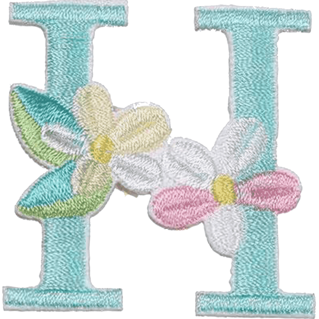 Floral Alphabet Embroidery Patches A–Z – Iron-On Sew-On Letter Appliques for Clothes, Bags & Crafts by Moreloveu