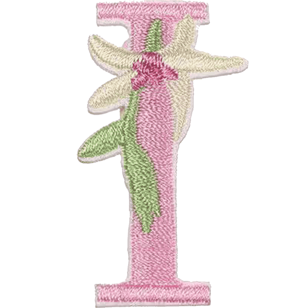 Floral Alphabet Embroidery Patches A–Z – Iron-On Sew-On Letter Appliques for Clothes, Bags & Crafts by Moreloveu