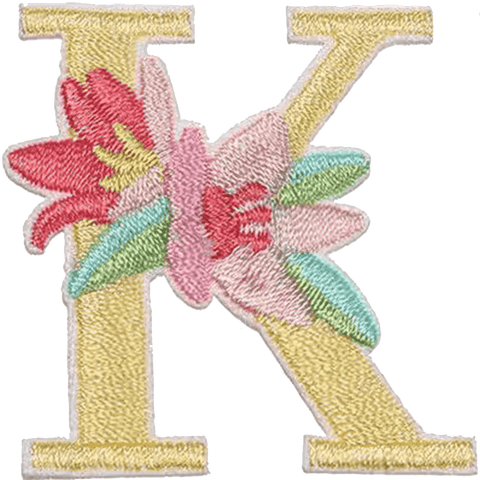Floral Alphabet Embroidery Patches A–Z – Iron-On Sew-On Letter Appliques for Clothes, Bags & Crafts by Moreloveu