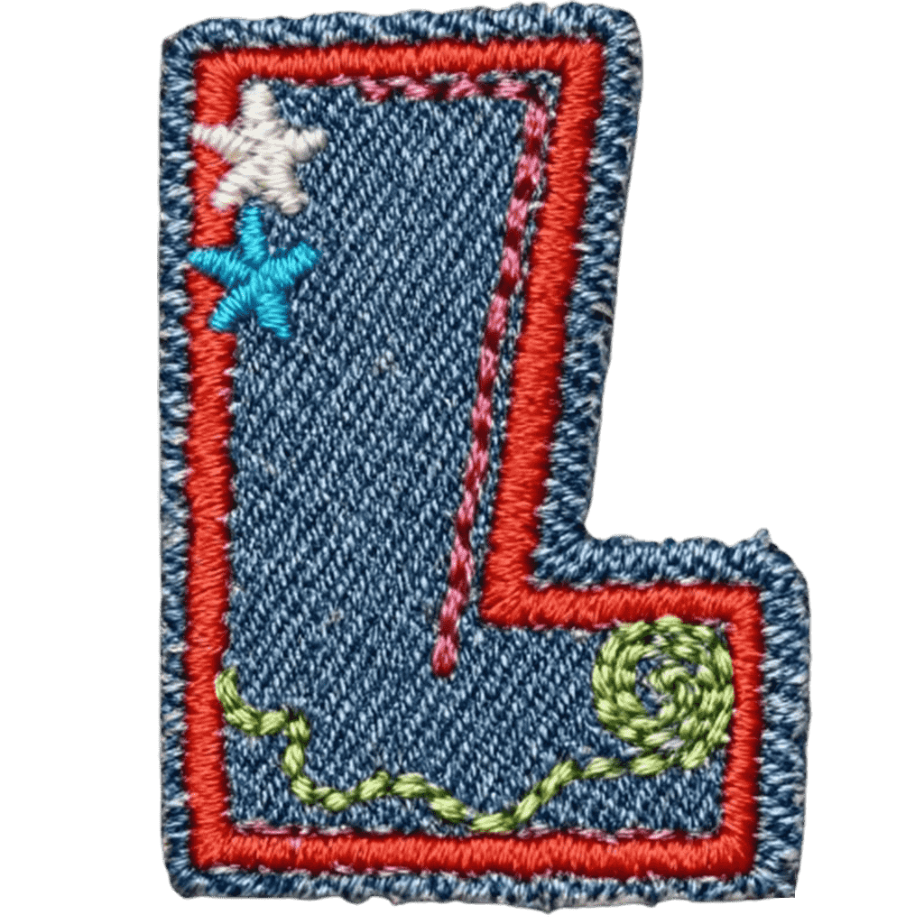Denim Alphabet Embroidery Patches A–Z – Iron-On Sew-On Letter Appliques for DIY Jackets, Jeans & Bags by Moreloveu