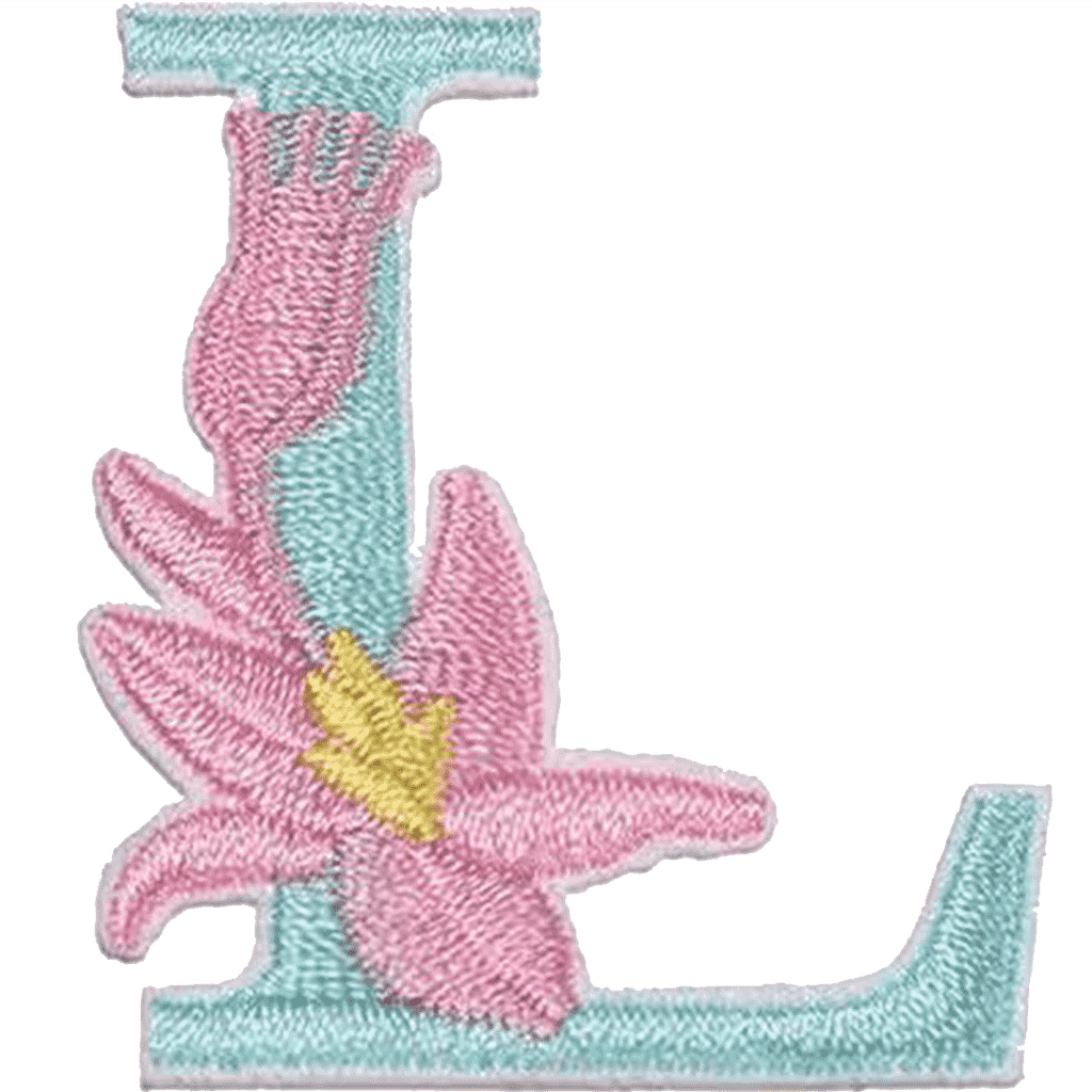 Floral Alphabet Embroidery Patches A–Z – Iron-On Sew-On Letter Appliques for Clothes, Bags & Crafts by Moreloveu
