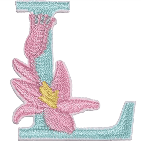Floral Alphabet Embroidery Patches A–Z – Iron-On Sew-On Letter Appliques for Clothes, Bags & Crafts by Moreloveu