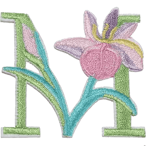 Floral Alphabet Embroidery Patches A–Z – Iron-On Sew-On Letter Appliques for Clothes, Bags & Crafts by Moreloveu