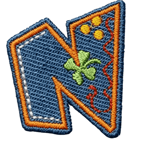 Denim Alphabet Embroidery Patches A–Z – Iron-On Sew-On Letter Appliques for DIY Jackets, Jeans & Bags by Moreloveu