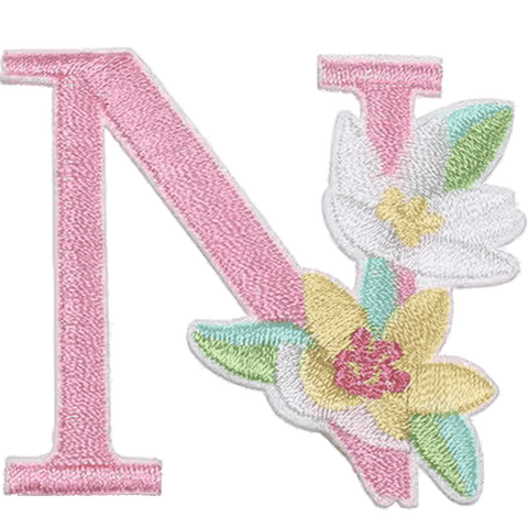 Floral Alphabet Embroidery Patches A–Z – Iron-On Sew-On Letter Appliques for Clothes, Bags & Crafts by Moreloveu