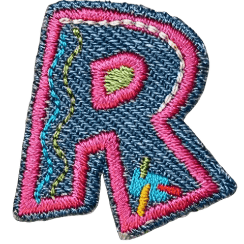 Denim Alphabet Embroidery Patches A–Z – Iron-On Sew-On Letter Appliques for DIY Jackets, Jeans & Bags by Moreloveu
