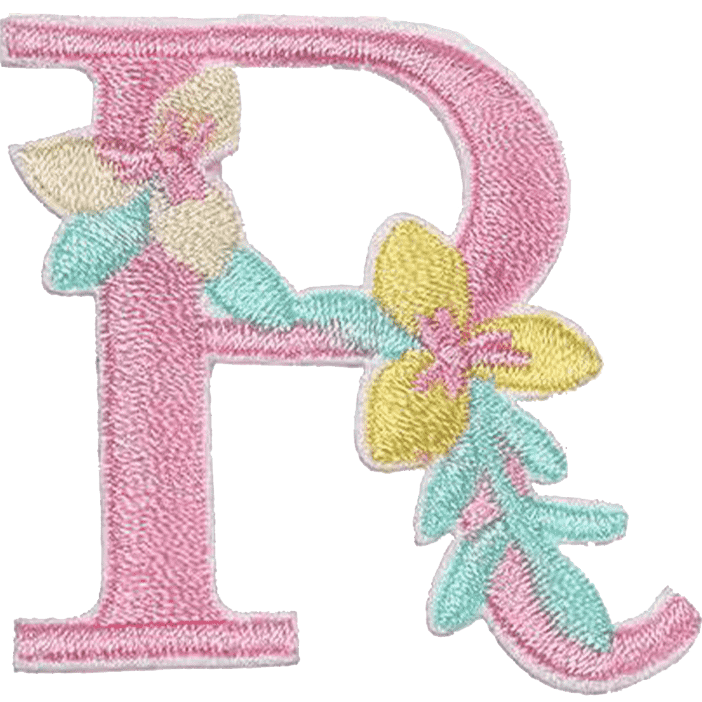 Floral Alphabet Embroidery Patches A–Z – Iron-On Sew-On Letter Appliques for Clothes, Bags & Crafts by Moreloveu