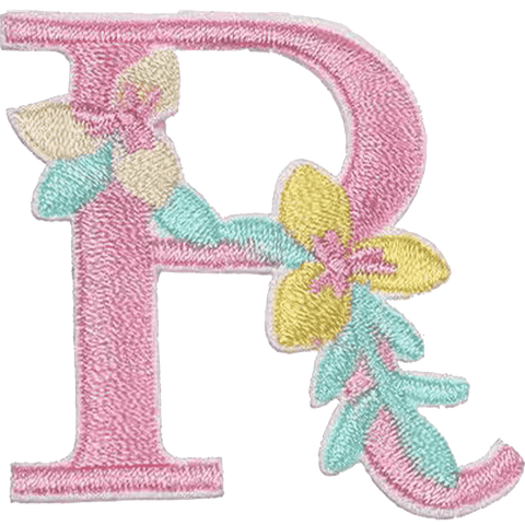 Floral Alphabet Embroidery Patches A–Z – Iron-On Sew-On Letter Appliques for Clothes, Bags & Crafts by Moreloveu