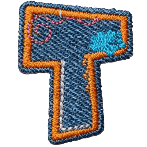 Denim Alphabet Embroidery Patches A–Z – Iron-On Sew-On Letter Appliques for DIY Jackets, Jeans & Bags by Moreloveu