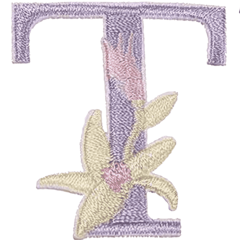 Floral Alphabet Embroidery Patches A–Z – Iron-On Sew-On Letter Appliques for Clothes, Bags & Crafts by Moreloveu