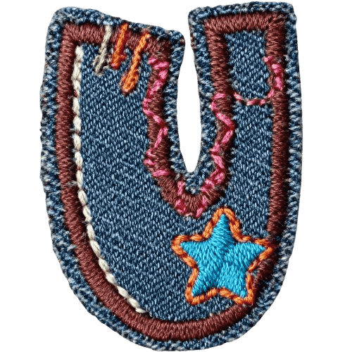 Denim Alphabet Embroidery Patches A–Z – Iron-On Sew-On Letter Appliques for DIY Jackets, Jeans & Bags by Moreloveu