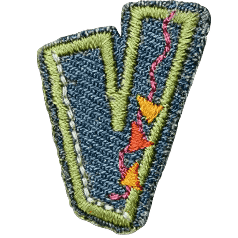 Denim Alphabet Embroidery Patches A–Z – Iron-On Sew-On Letter Appliques for DIY Jackets, Jeans & Bags by Moreloveu