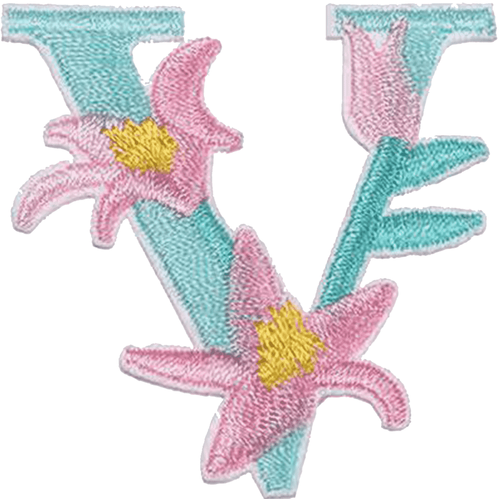 Floral Alphabet Embroidery Patches A–Z – Iron-On Sew-On Letter Appliques for Clothes, Bags & Crafts by Moreloveu