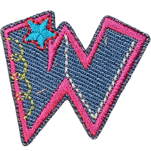 Denim Alphabet Embroidery Patches A–Z – Iron-On Sew-On Letter Appliques for DIY Jackets, Jeans & Bags by Moreloveu