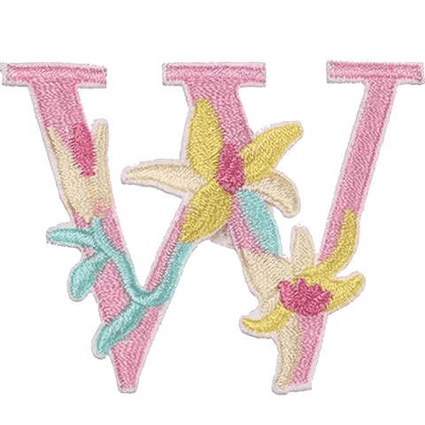 Floral Alphabet Embroidery Patches A–Z – Iron-On Sew-On Letter Appliques for Clothes, Bags & Crafts by Moreloveu