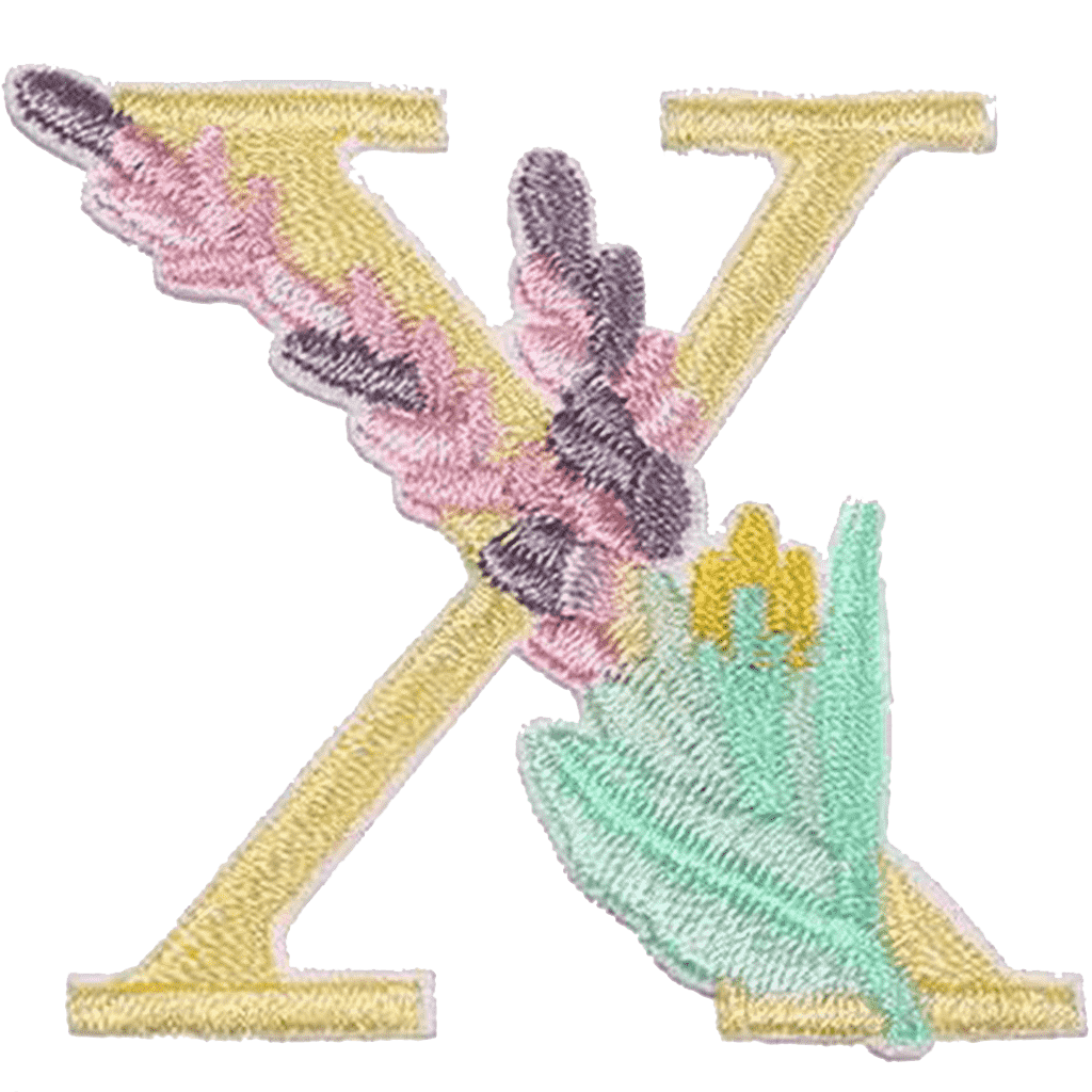 Floral Alphabet Embroidery Patches A–Z – Iron-On Sew-On Letter Appliques for Clothes, Bags & Crafts by Moreloveu