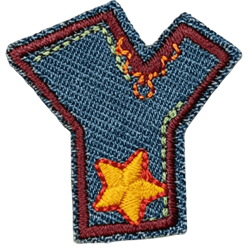 Denim Alphabet Embroidery Patches A–Z – Iron-On Sew-On Letter Appliques for DIY Jackets, Jeans & Bags by Moreloveu
