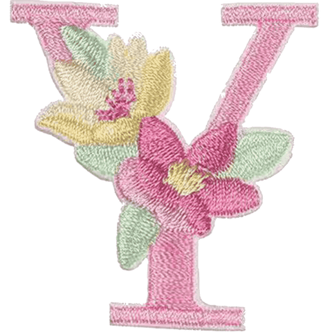 Floral Alphabet Embroidery Patches A–Z – Iron-On Sew-On Letter Appliques for Clothes, Bags & Crafts by Moreloveu