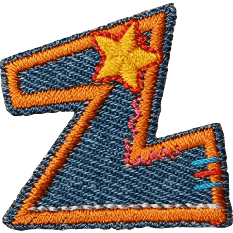 Denim Alphabet Embroidery Patches A–Z – Iron-On Sew-On Letter Appliques for DIY Jackets, Jeans & Bags by Moreloveu
