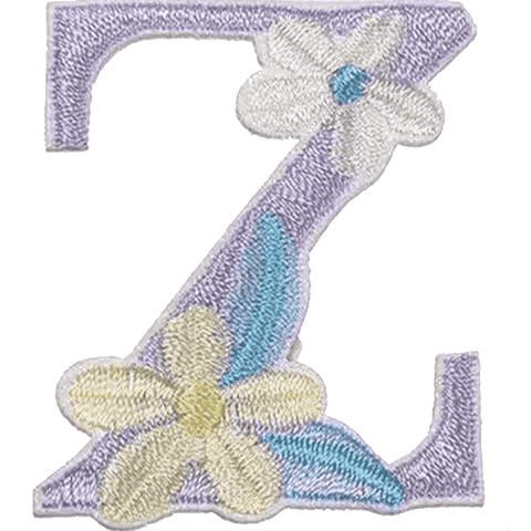 Floral Alphabet Embroidery Patches A–Z – Iron-On Sew-On Letter Appliques for Clothes, Bags & Crafts by Moreloveu
